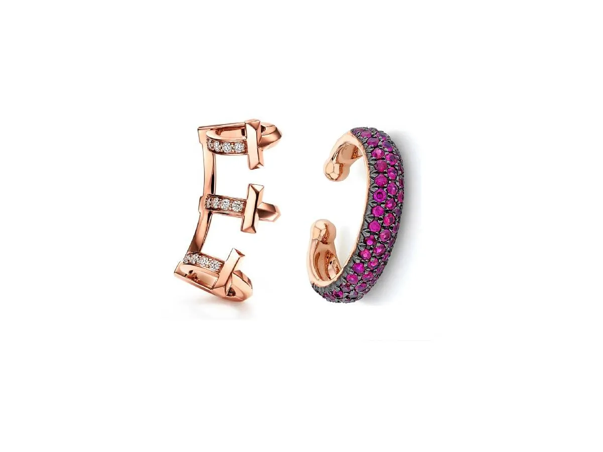 موديلات أقراط ذهب cuff لخريف 2022