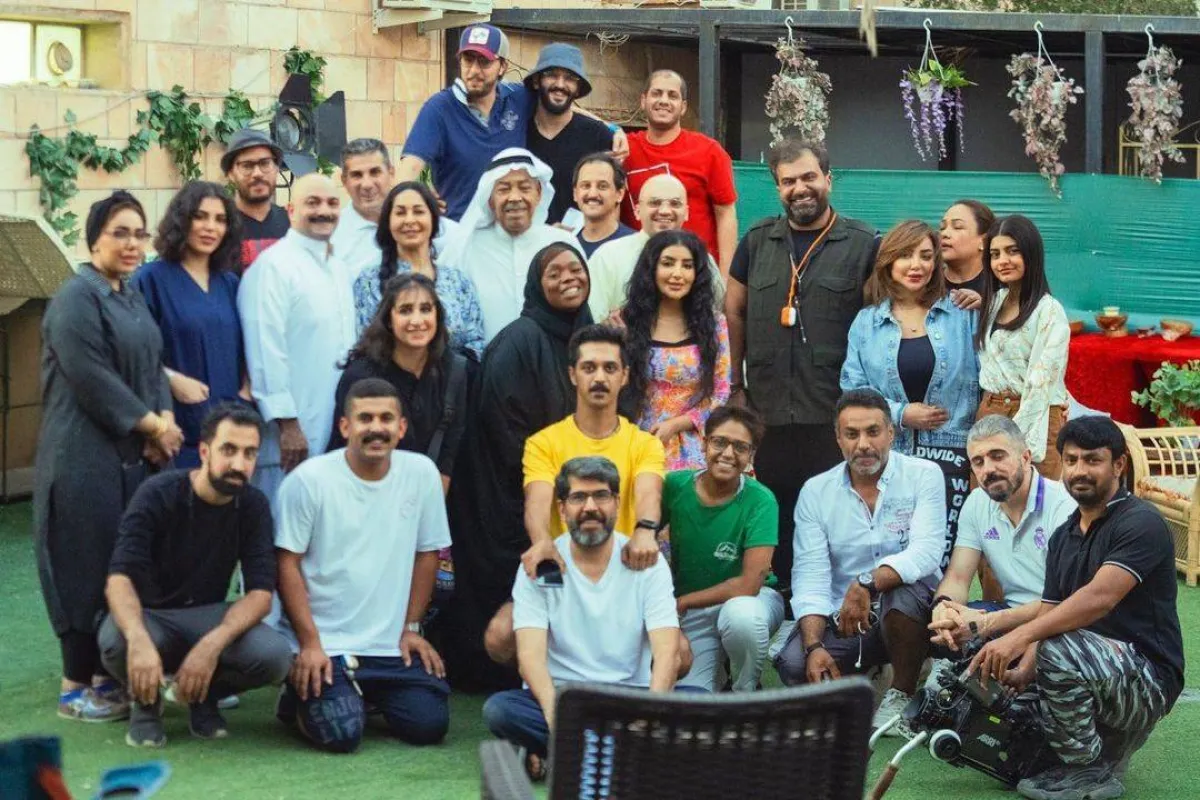 كواليس مسلسل "منزل 12" - صورة من صفحة الفنانة فتات سلطان على انستغرام