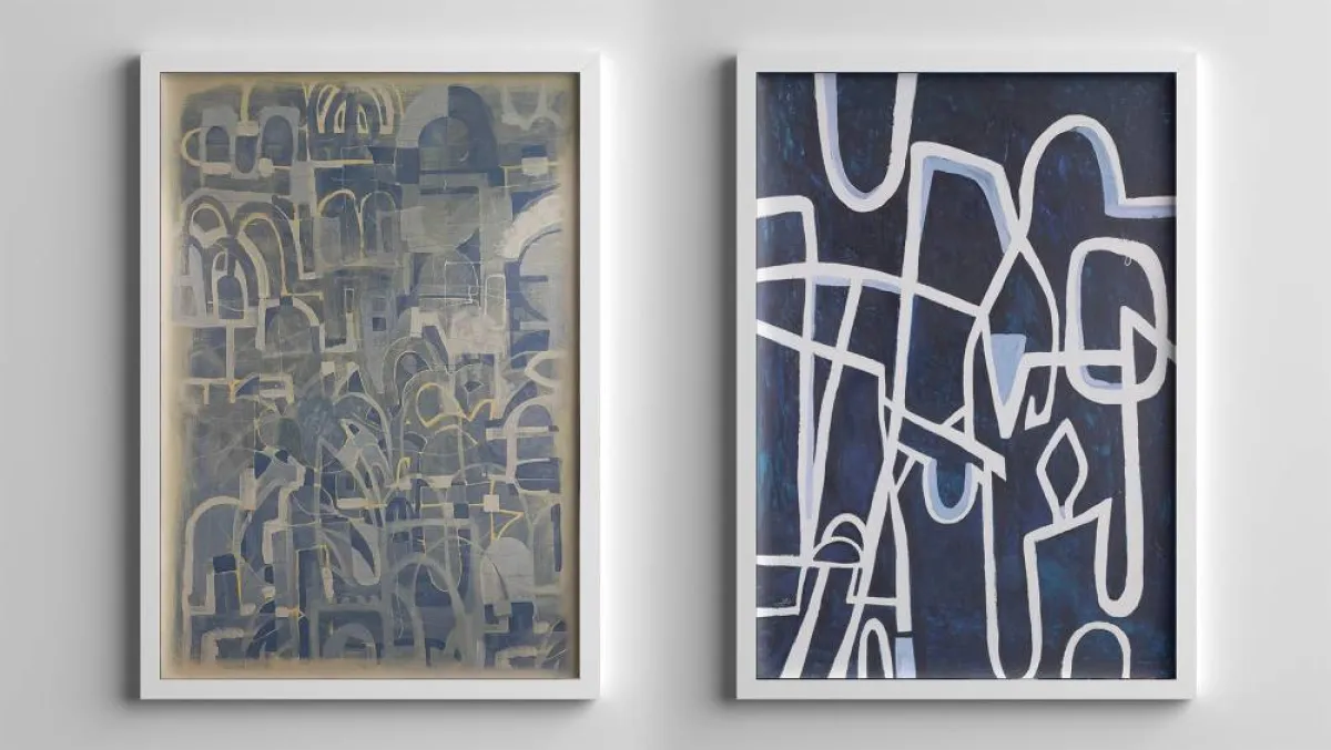 من أعمال التشكيليّة رحاب أبوراس