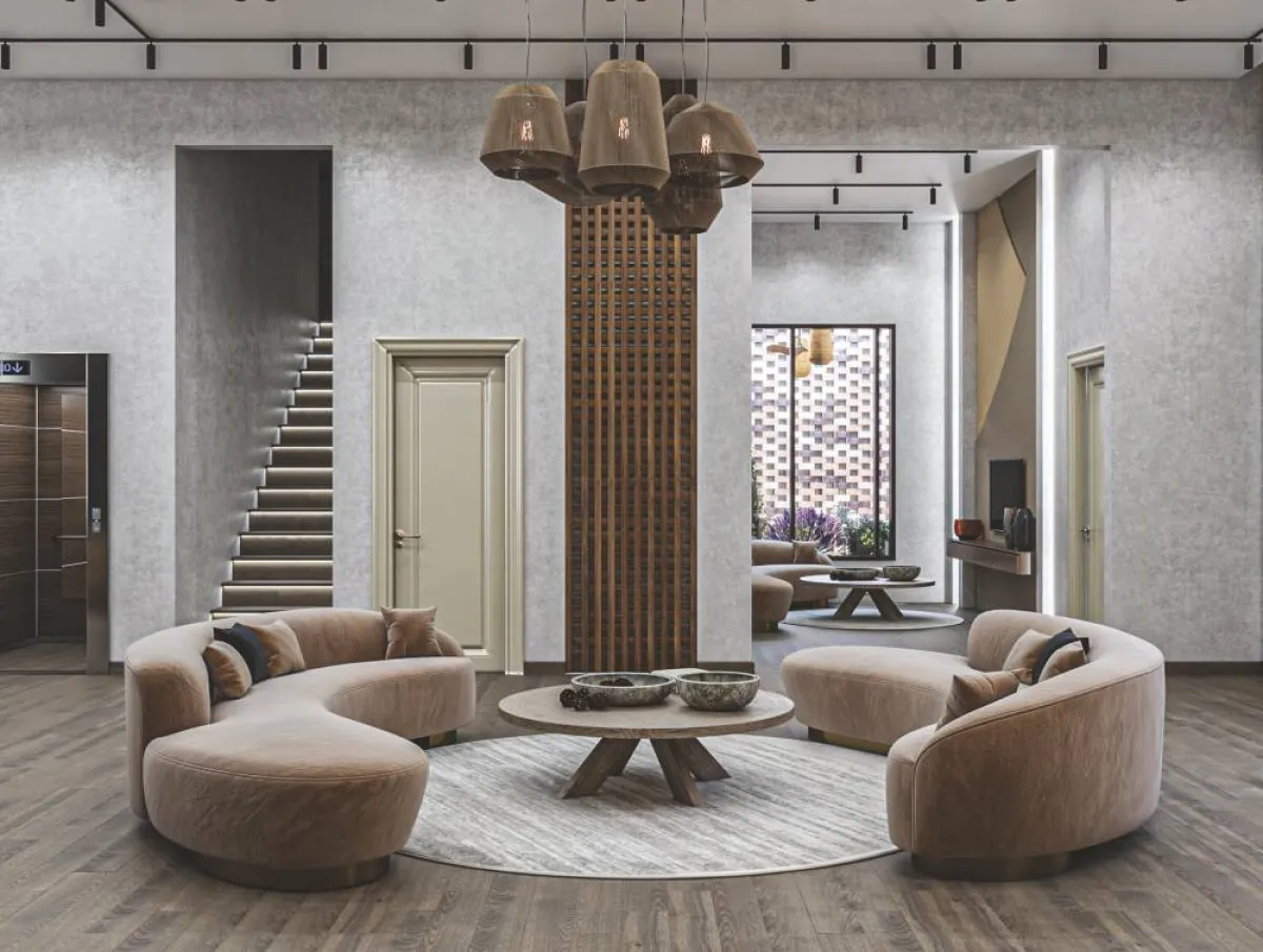 البيج مستخدم بوفر في الديكور الداخلي