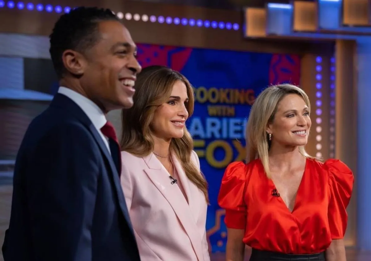 الملكة رانيا في البرنامج التليفزيوني GMA- الصورة من حساب الملكة رانيا على إنستغرام