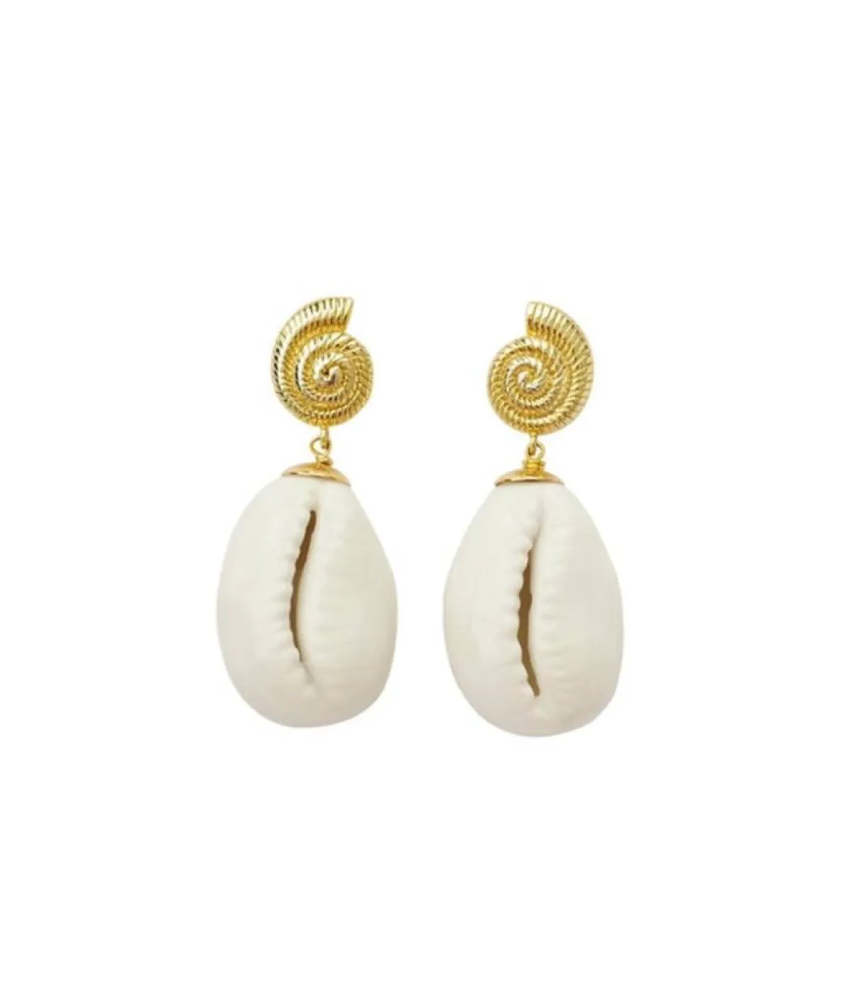 أقراط Porcelain Cowrie She'll من Poporcelain