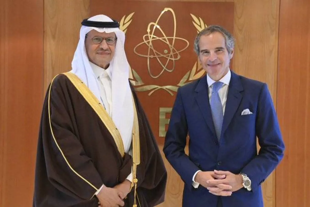 رفع علم المملكة إلى لوحة الدول المساهمة في مبادرة الوكالة الدولية للطاقة الذرية - الصورة من حساب  المدير العام للوكالة الدولية للطاقة الذرية