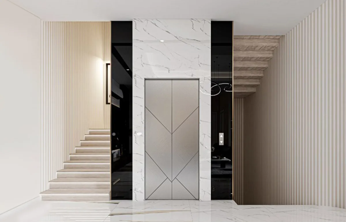 المصعد في الشقة الفخمة