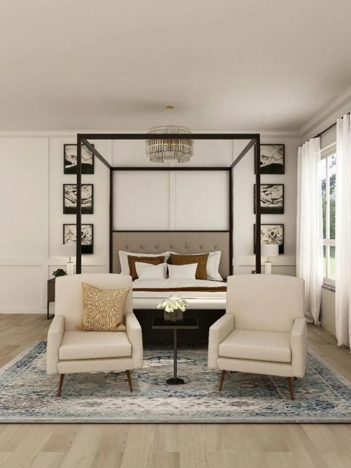 غرفة نوم تدعو إلى الاسترخاء