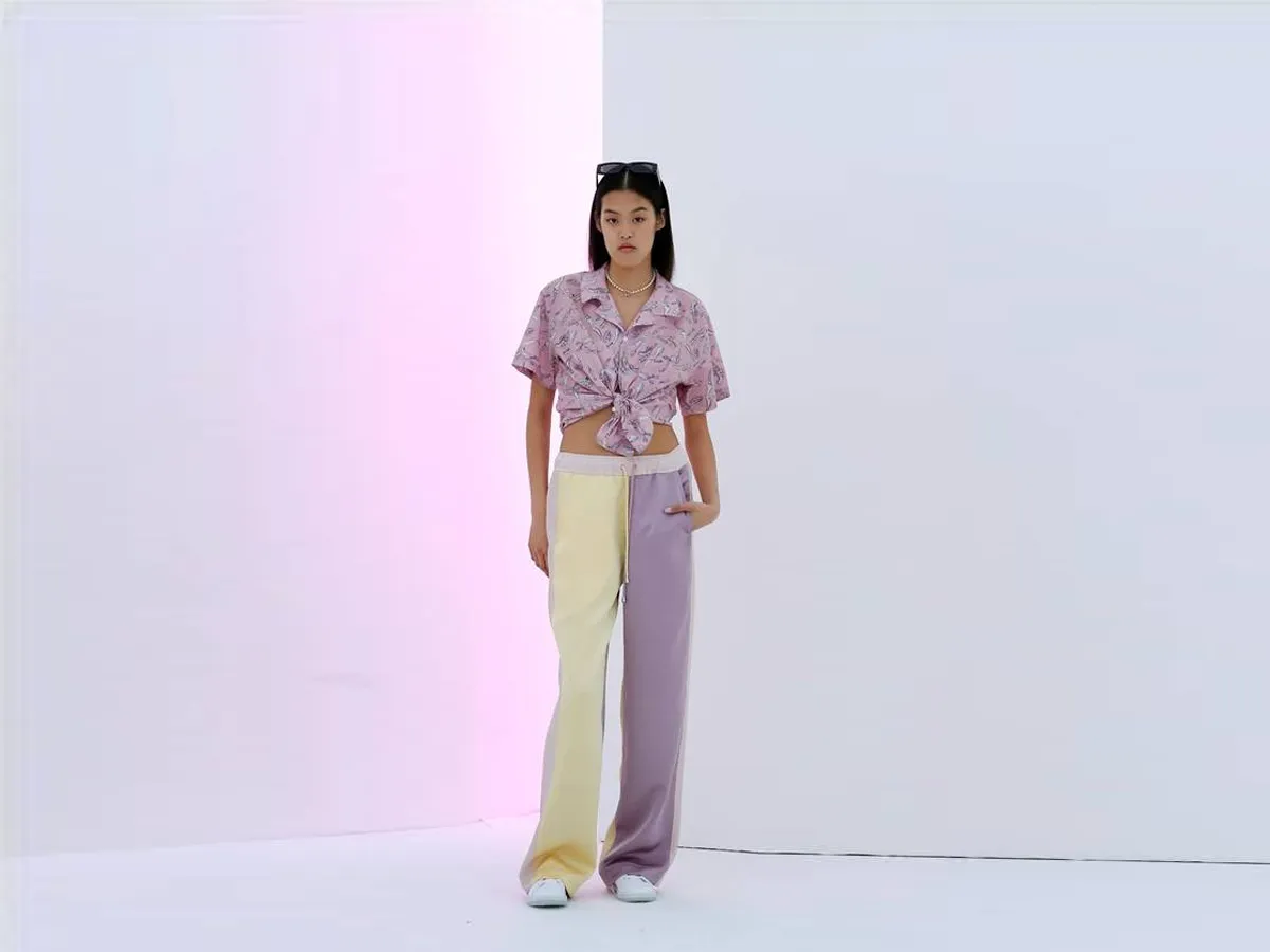 بنطلون واسع وملوّن من فون شوارتز Von Schwarz