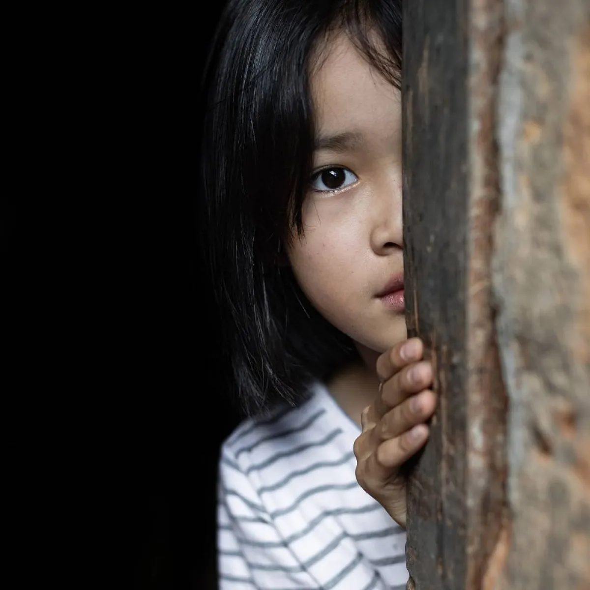 صورة لطفلة خائفة