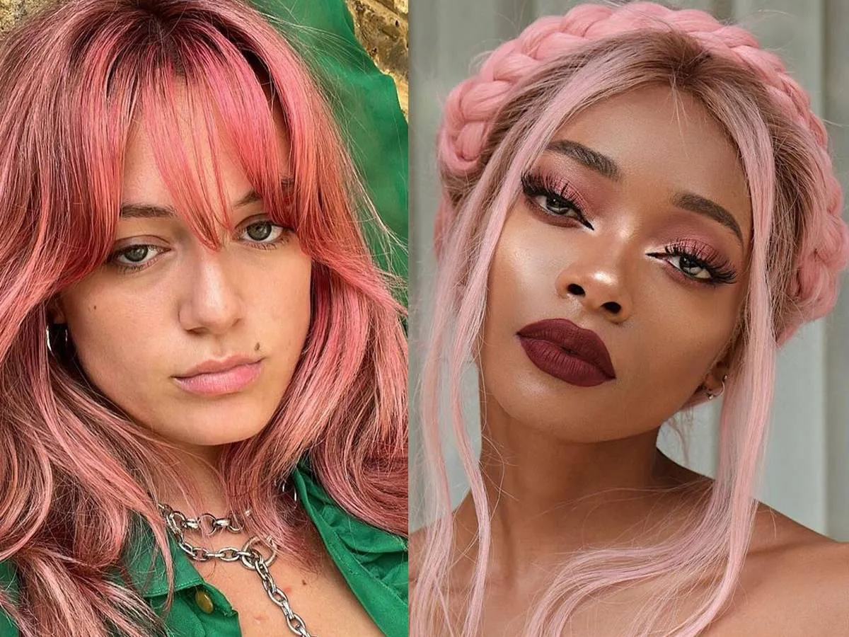 صبغات شعر وردي