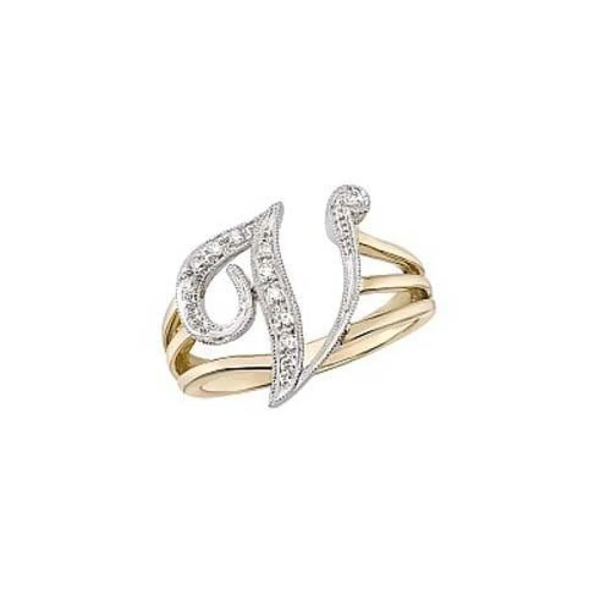 خاتم بحرف V من Hartgem 