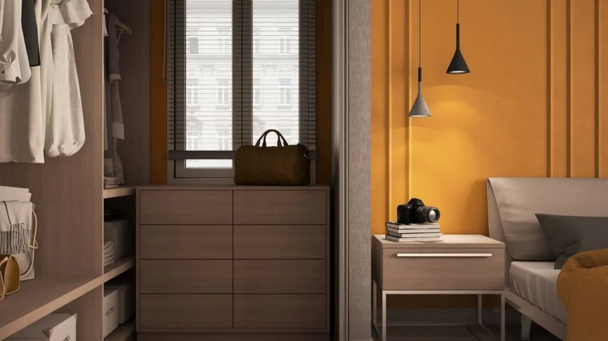 ركن للملابس في غرفة النوم