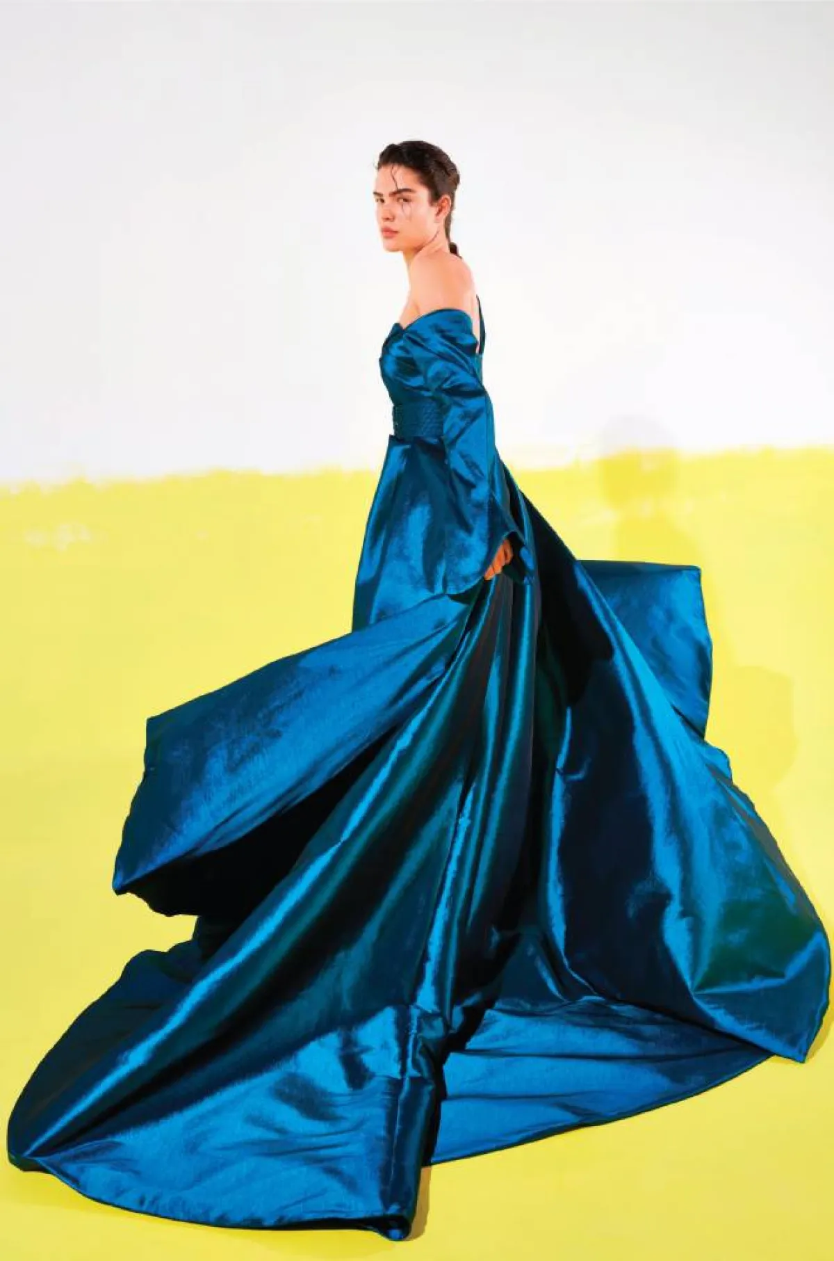 فستان من تصميم المصممة أحلام شاهين