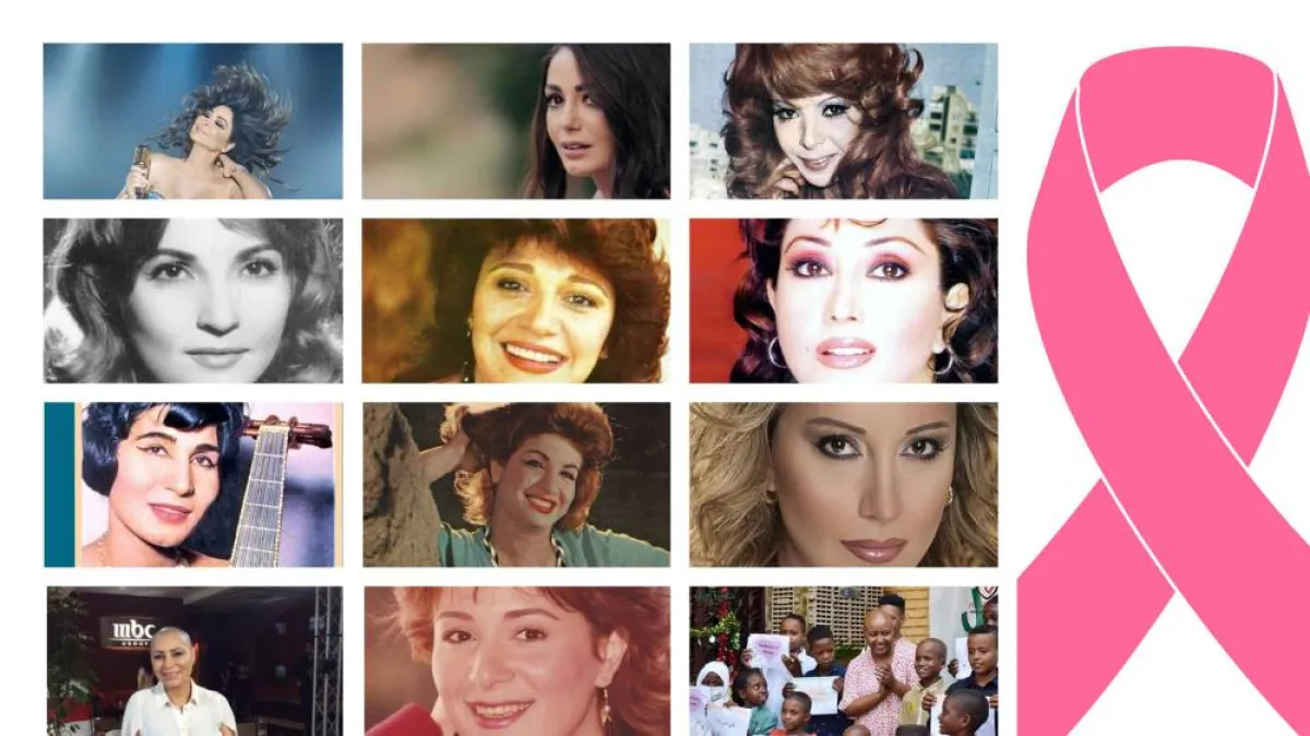 نجمات أصبن بسرطان الثدي - الصورة مجمعة من تصميم المحرر