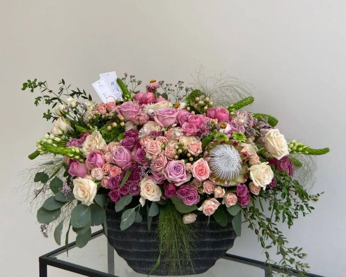 باقة ورد من تنسيق مشعل عجاج