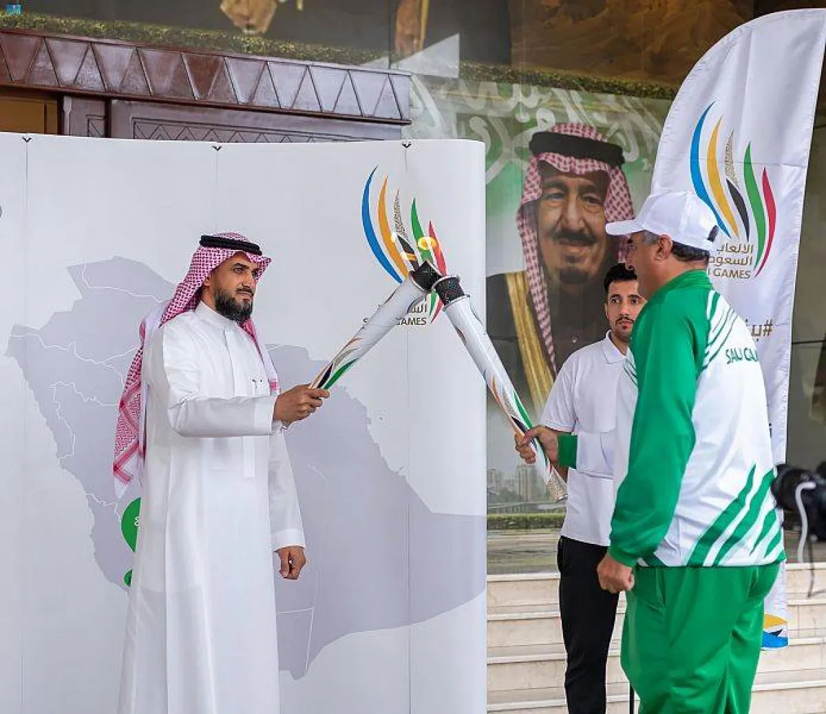 منطقة الباحة تستقبل شعلة الألعاب الأولمبية السعودية 2022- مصدر الصورة واس