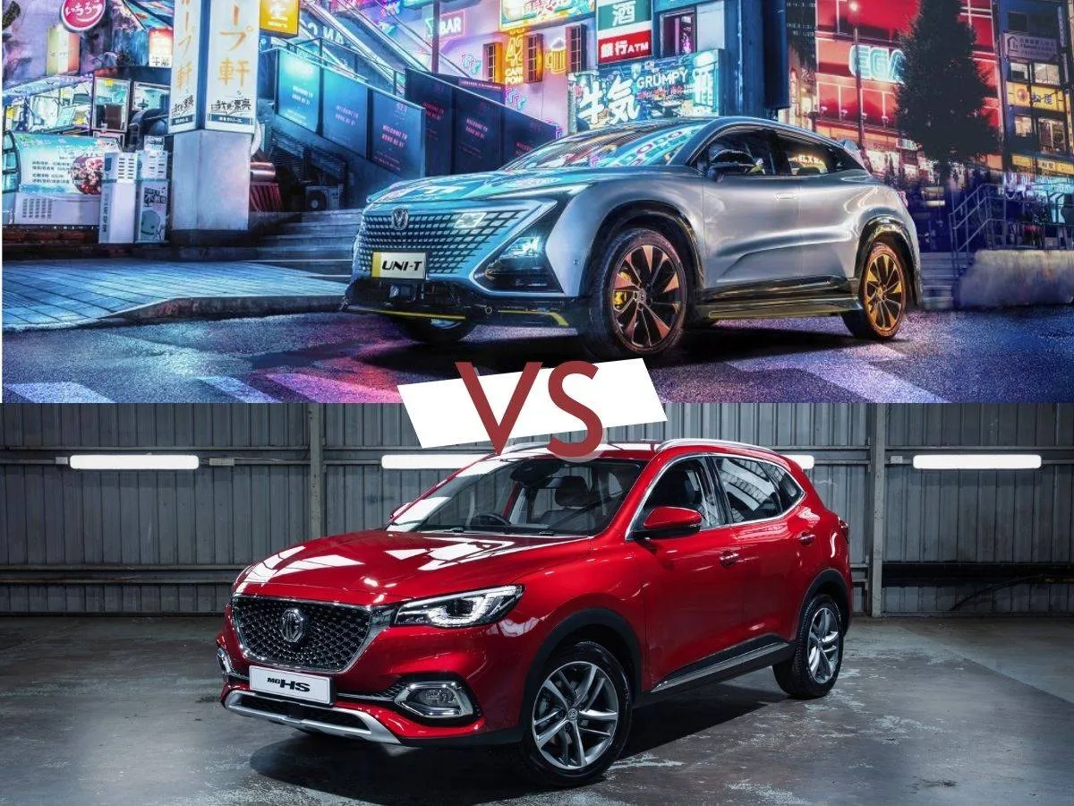 مقارنة بين  شانجان uni t و ام جي HS