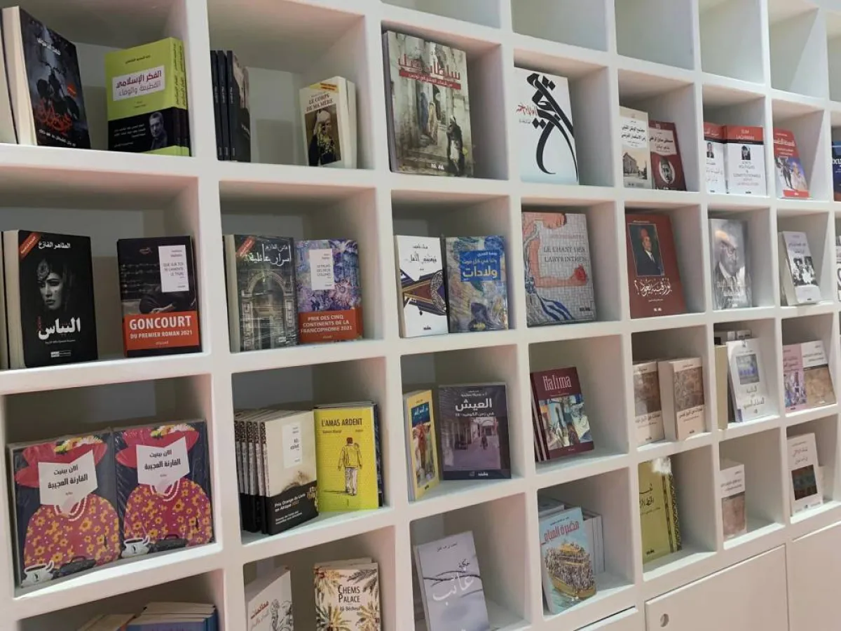 بعض الكتب المعروضة في الجناح التونسي بمعرض الرياض الدولي للكتاب