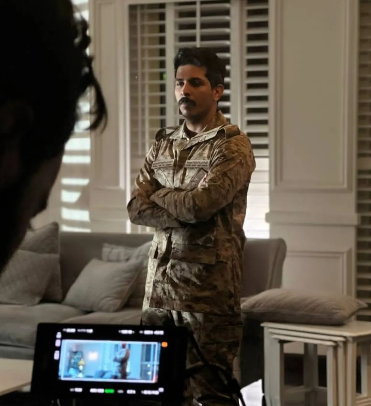 كواليس مسلسل الهبوب - صورة من المركز الإعلامي للفنان أيمن مطهر