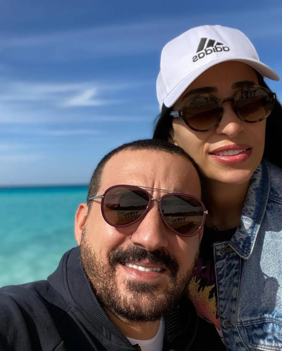 دياب وزوجته هاجر الإبياري - صورة من حسابها على انستغرام