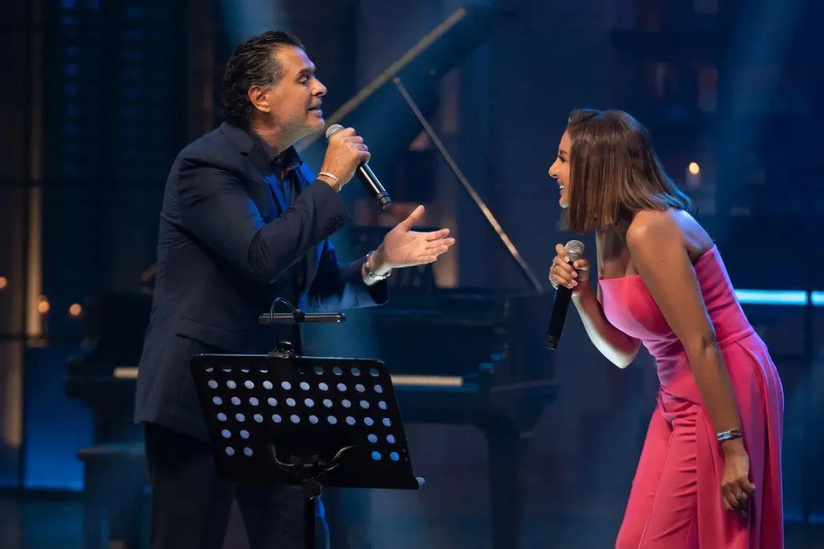 راغب علامة وأنغام - صورة من حساب راغب على انستغرام