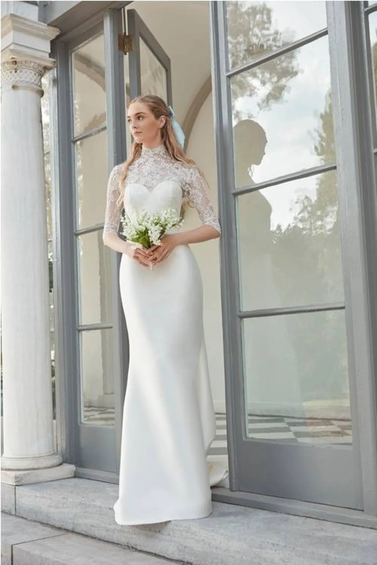 فستان زفاف بياقة عالية من سارة نوري Sareh Nouri