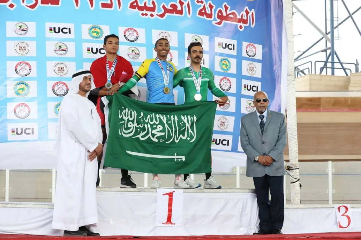 أخضر الدراجات يحصد 24 ميدالية في ختام البطولة العربية للمضمار - الصورة من حساب الاتحاد السعودي للدراجات