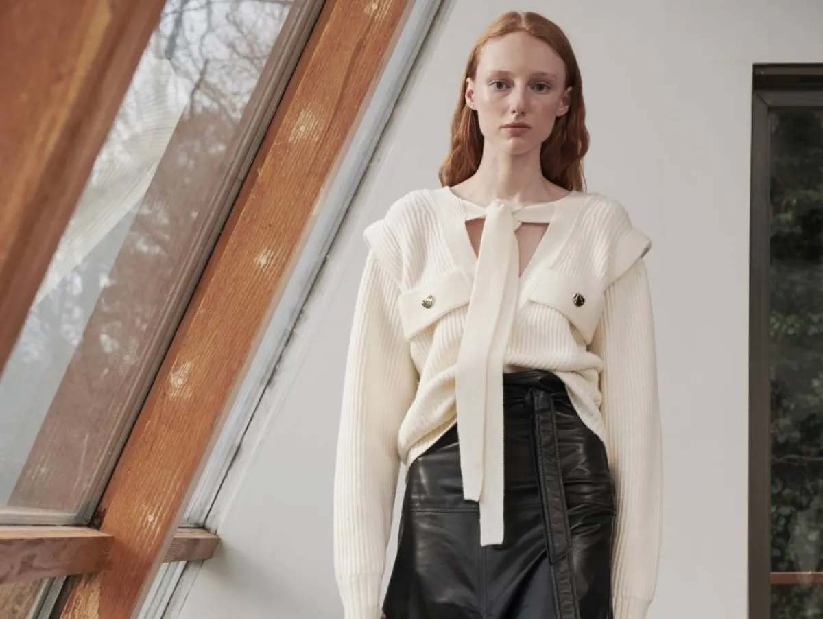 تنسيق التنورة الجلد