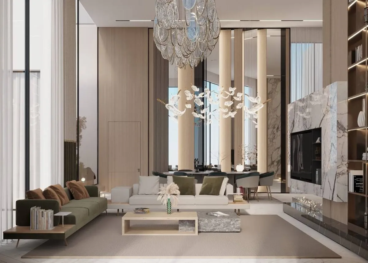 أعمال لافتة في غرفة المعيشة