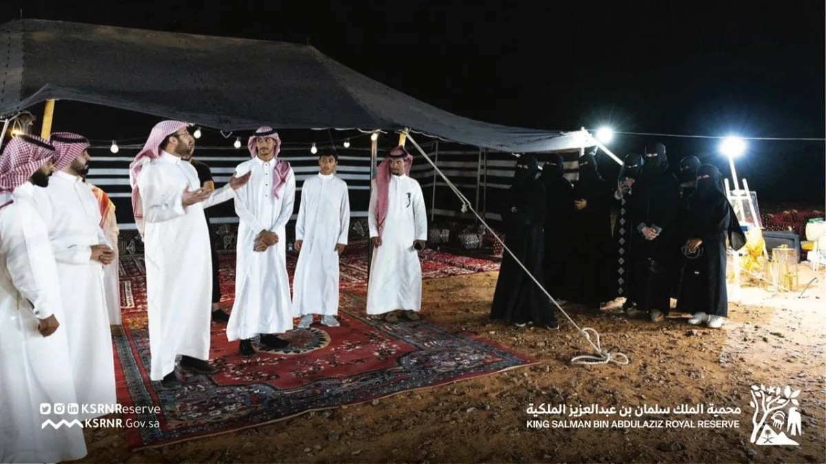 هيئة تطوير محمية الملك سلمان بن عبدالعزيز الملكية تفعّل السياحة الفلكية - الصورة من حساب المحمية