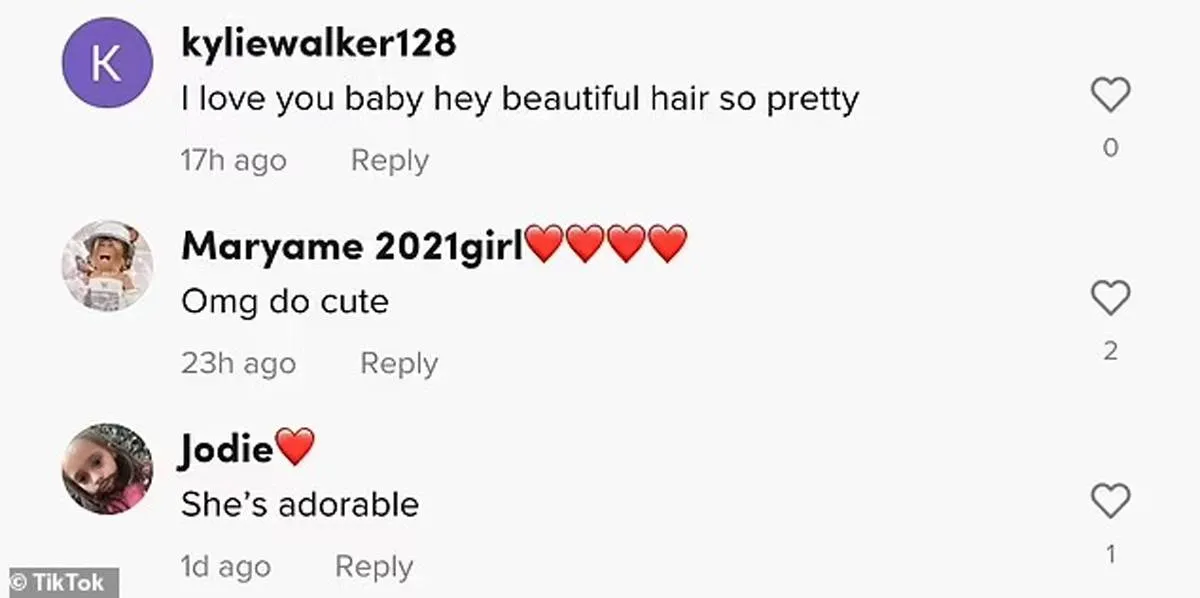 أم تتفاجأ بشعر طفلتها بعد 10 أسابيع من ولادتها