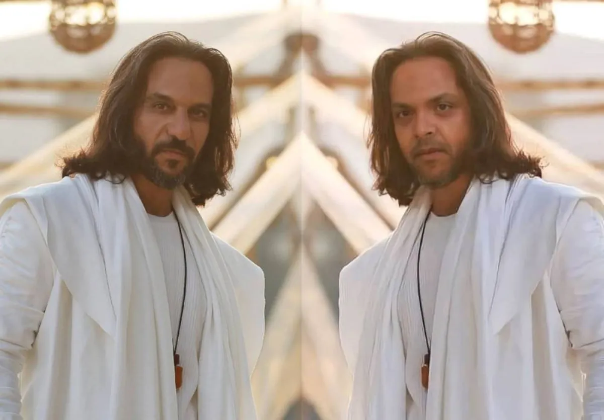 محمد هنيدي وبهاء سلطان - الصورة مركبة بواسطة المحرر