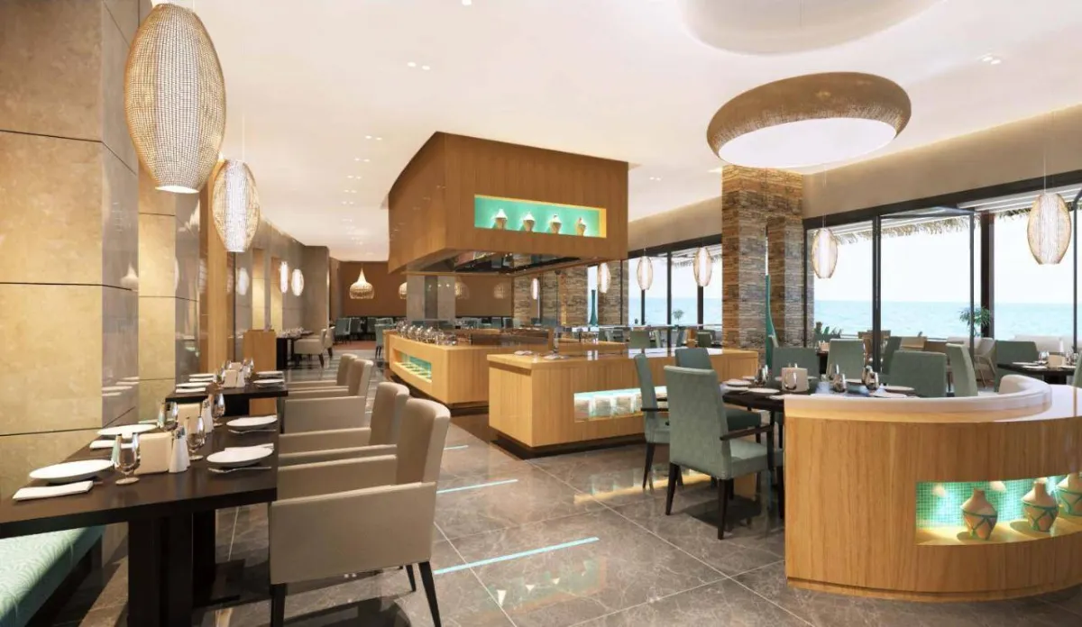 أحد المطاعم في فندق جراند ميلينيوم جازان