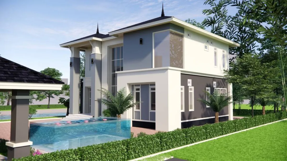 واجهة خارجيّة مختلفة في تصميمها بين الطبقتين الأولى والثانية