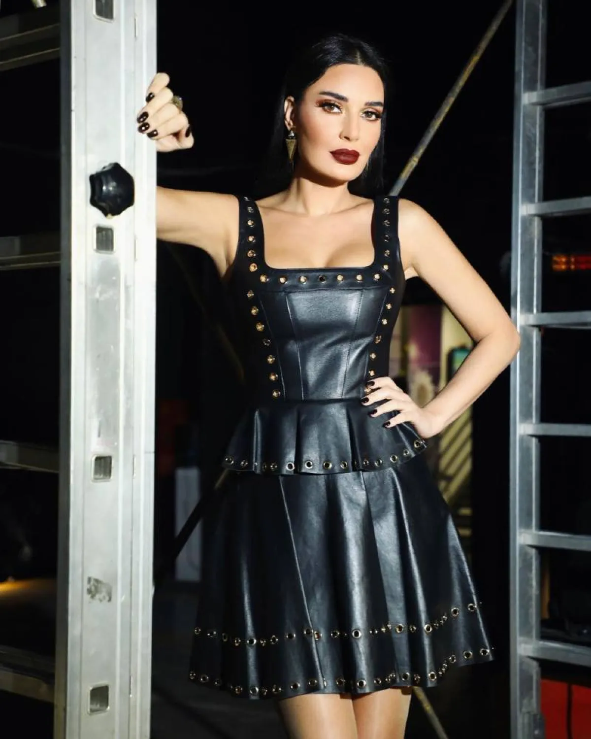 سيرين عبد النور بفستان باللون الأسود  