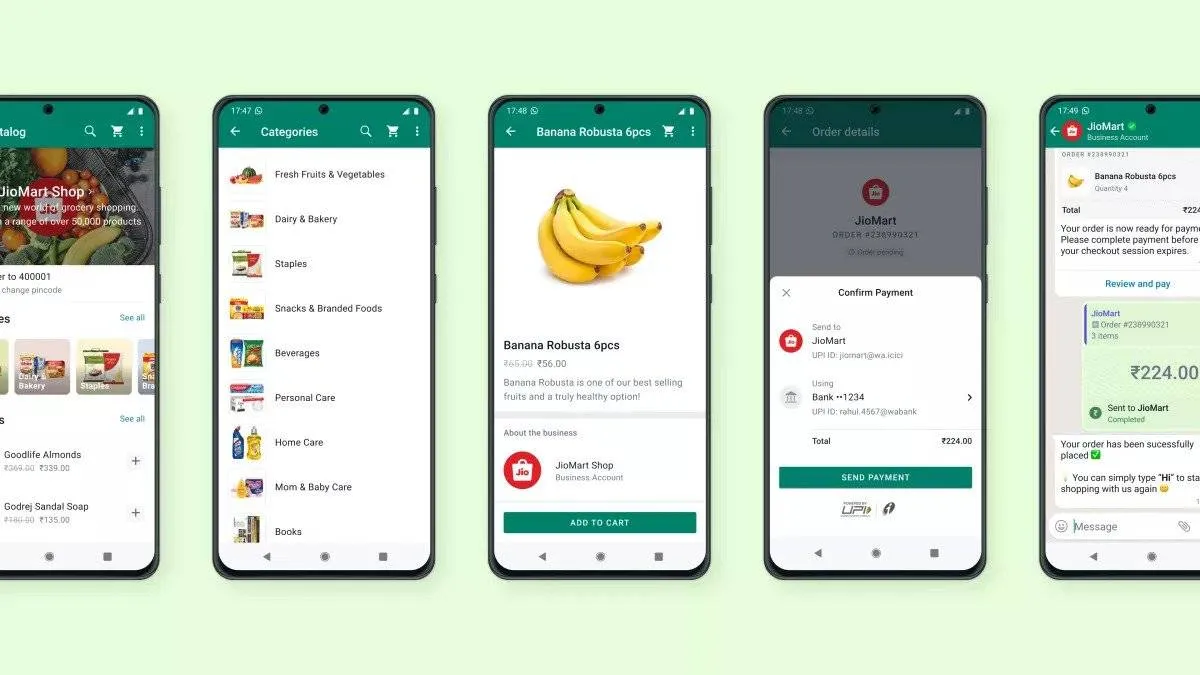 صورة لإدخال بيانات بنكية عبر واتساب