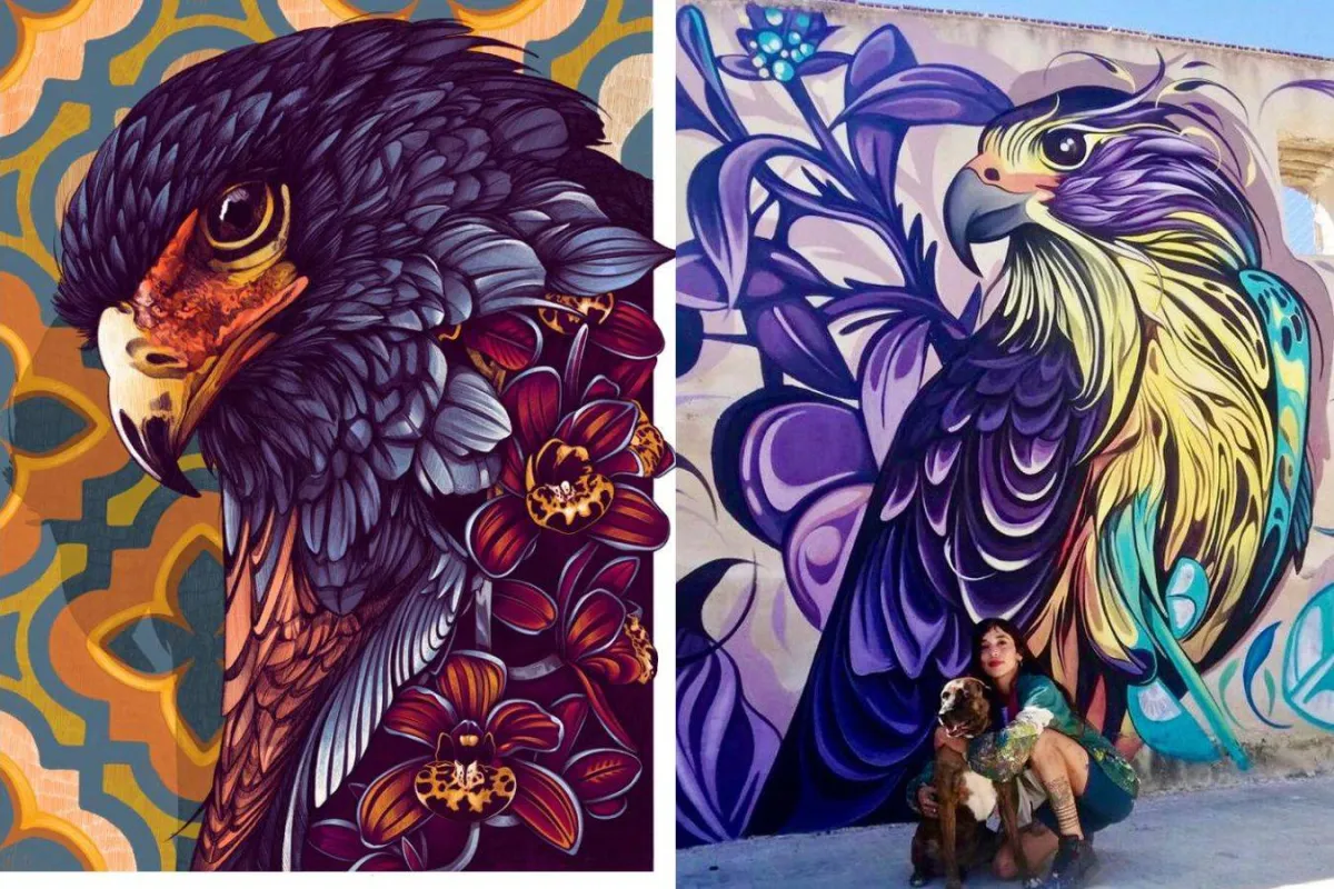 جداريات  الفنانة  فياو سيلفا Fio Silva