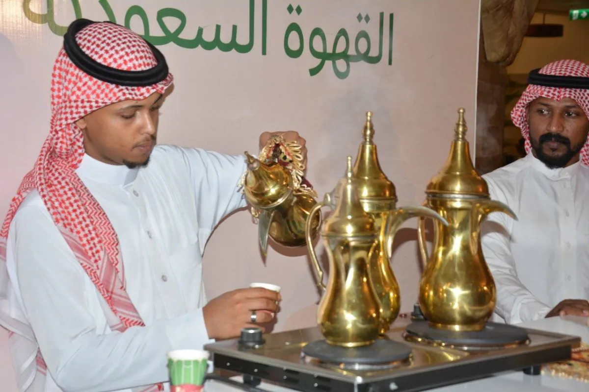 القهوة السعودية حاضرة في القاهرة - الصورة من حساب المكتبة