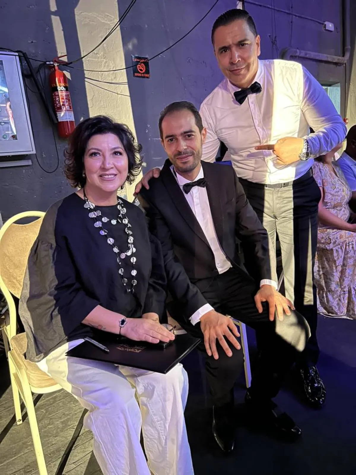 أميمة الخليل مع المايسترو فراس العربي - الصورة من حساب الفنانة على الفيسبوك