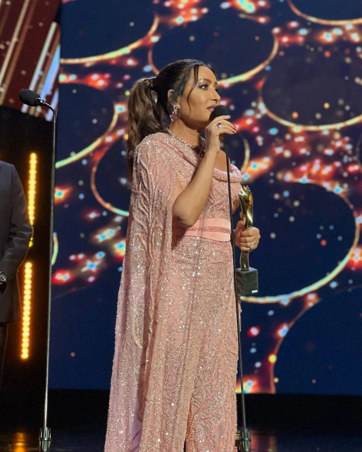 لطيفة من حفل الموريكس دور - الصورة من حساب الجائزة على انستغرام