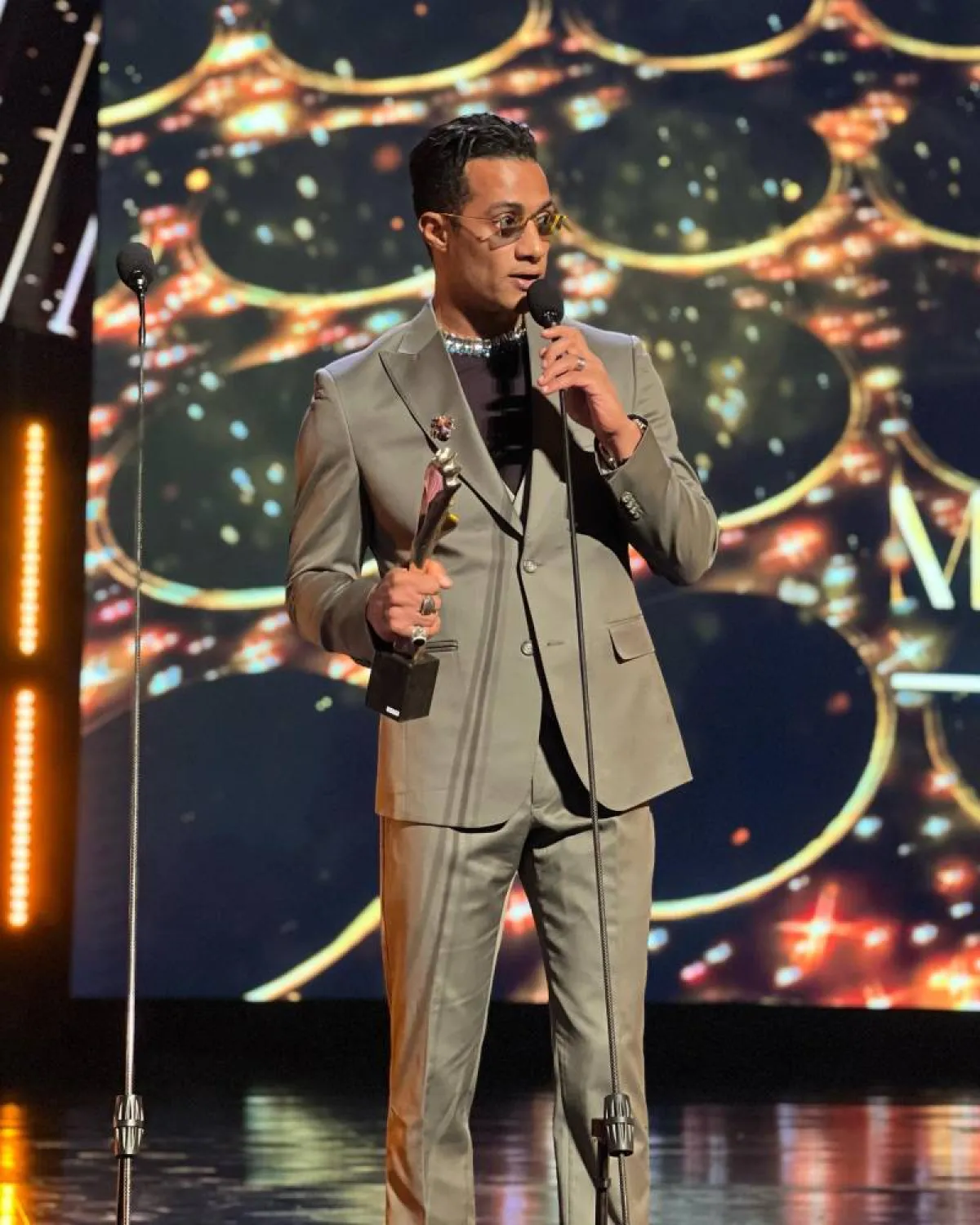 محمد رمضان من حفل الموريكس دور - الصورة من حساب الجائزة على انستغرام