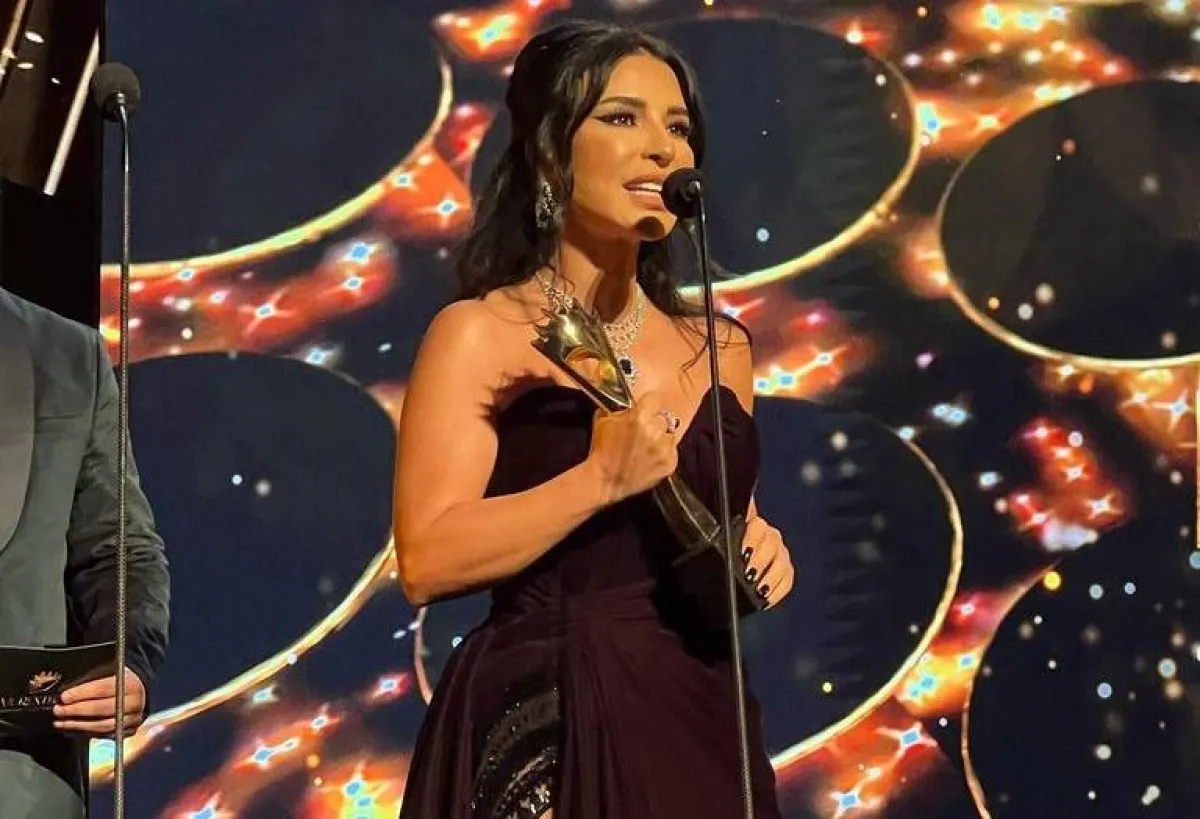 ماغي بو غصن من حفل الموريكس دور - الصورة من حساب الجائزة على انستغرام