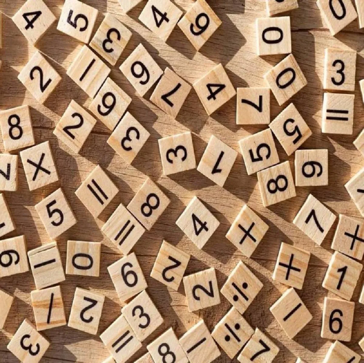 صورة لأرقام وعمليات حسابية