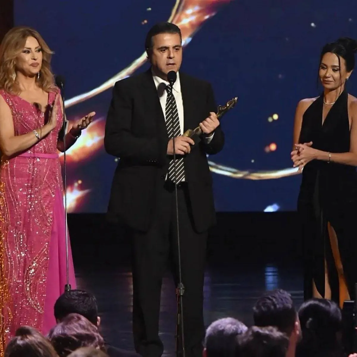  جمال سنان خلال حفل توزيع جوائز الموريكس - صورة من صفحته على انستغرام 