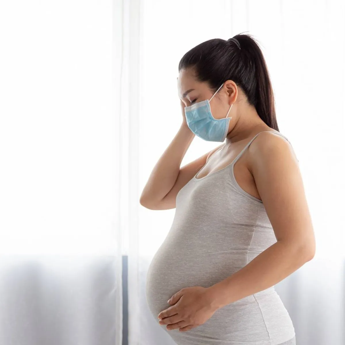 صورة لحامل مريضة