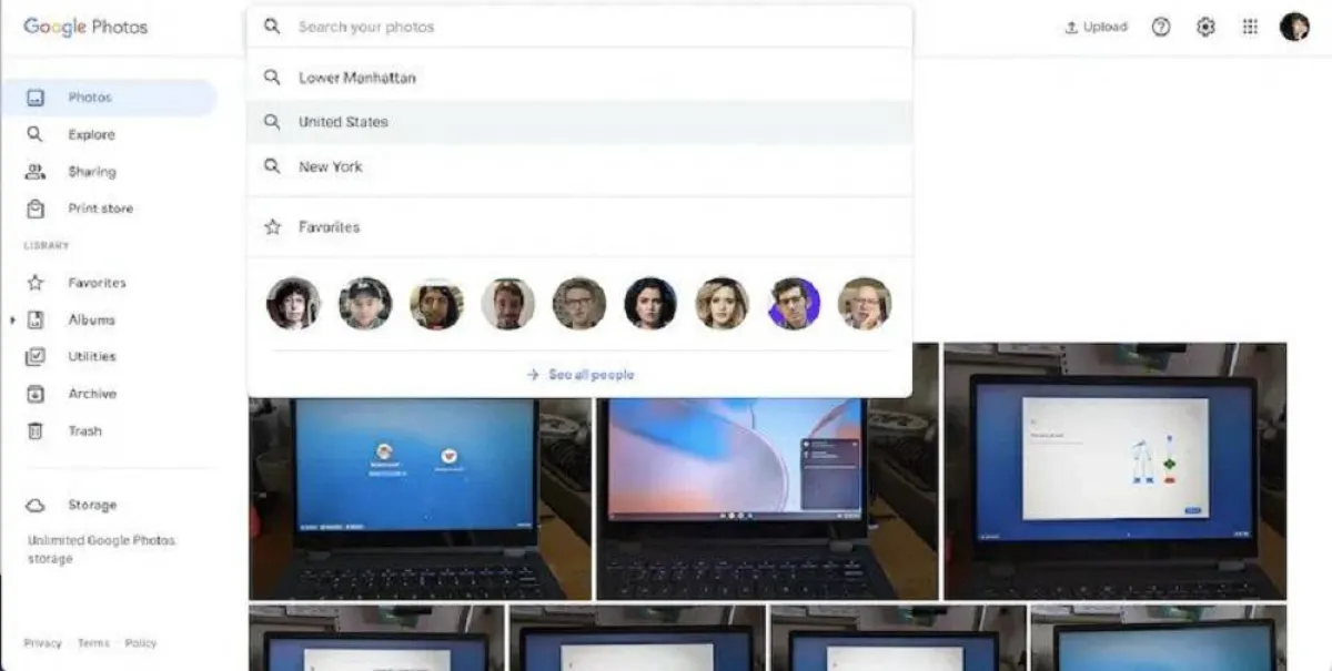 صورة لتسمية الصور على تطبيق صور جوجل