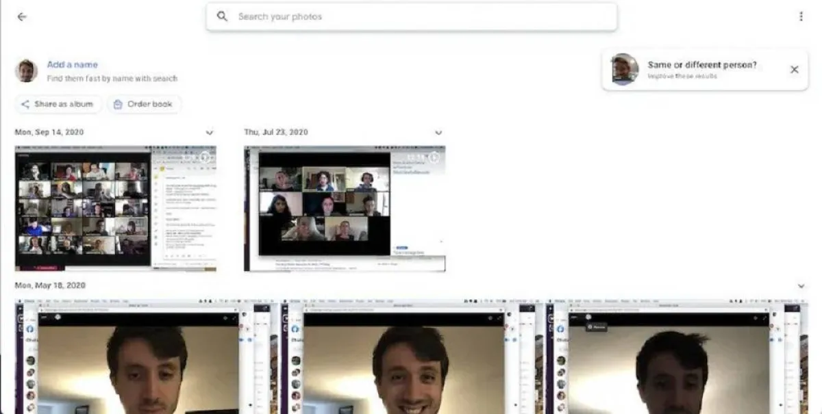 صورة لتسمية الصور في تطبيق الصور جوجل 