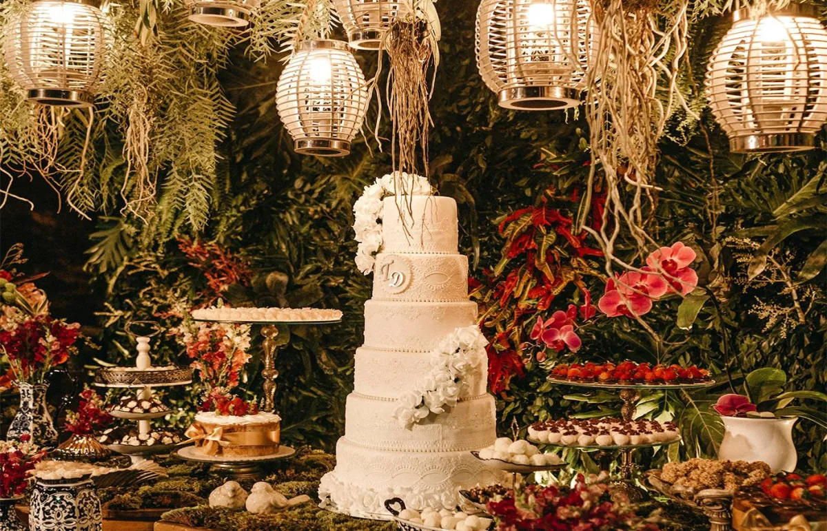 جانب من قاعة حفل الزفاف