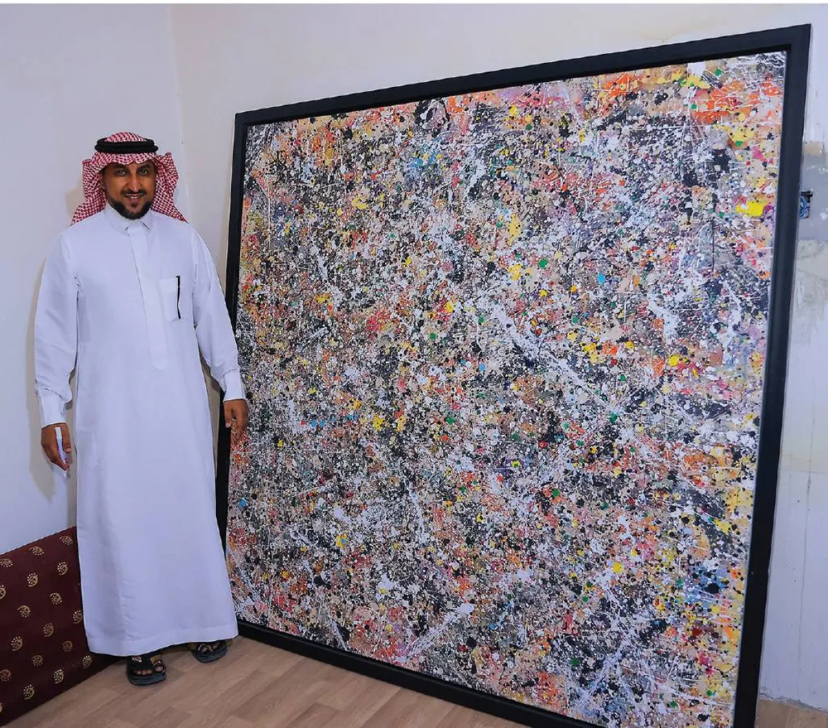 لوحة للفنان التشكيلي سلطان العيسى