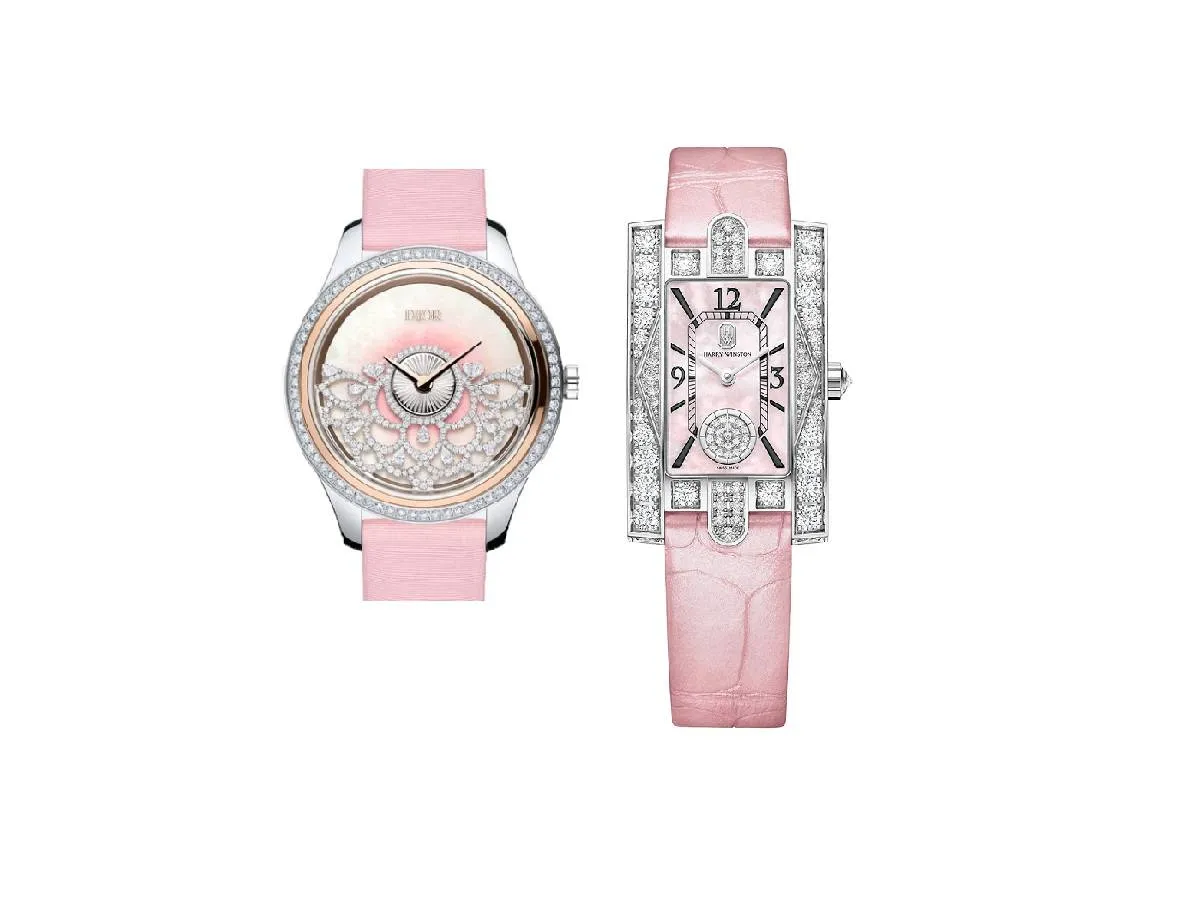 ساعات بتصاميم وردية لإطلالة أنثوية راقية لعروس شهر أكتوبر الوردي