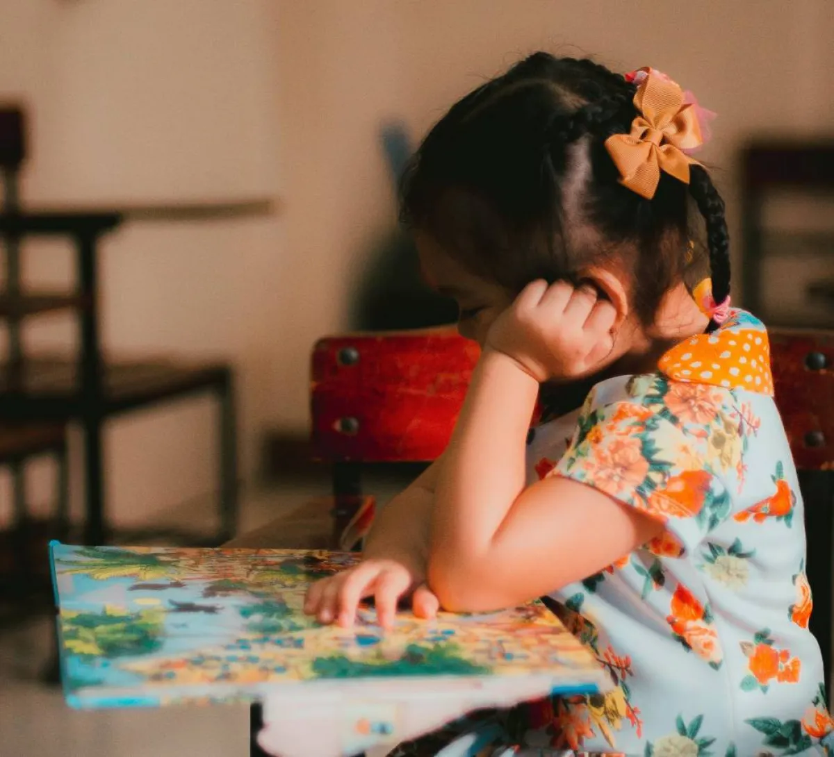 صورة لطفلة غاضبة