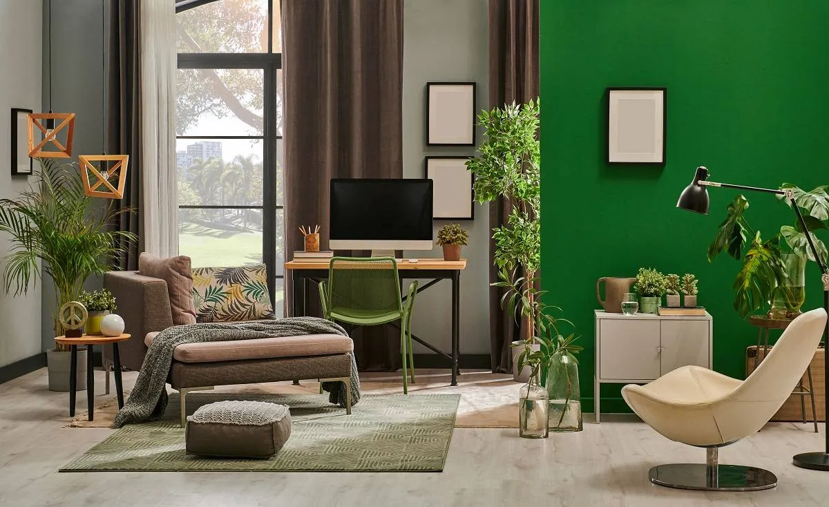 الأخضر لون بارز في الديكور الداخلي